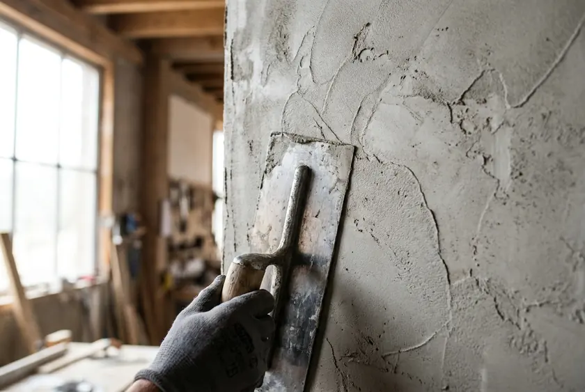 Application du béton ciré à la taloche